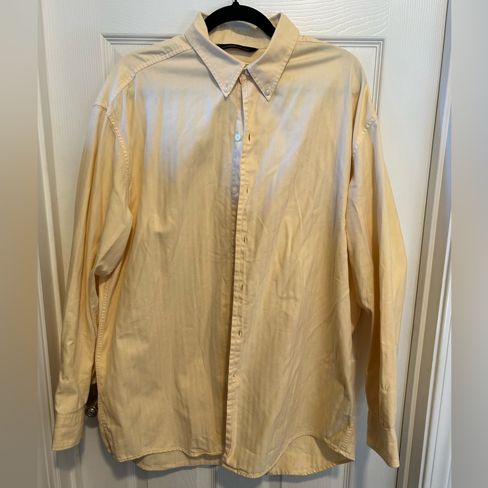 Butter Yellow Button-Up Shirt